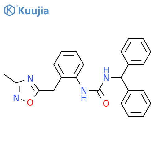 1-(diphenylmethyl)-3-{2-[(3-methyl-1,2,4-oxadiazol-5-yl)methyl]phenyl}urea structure