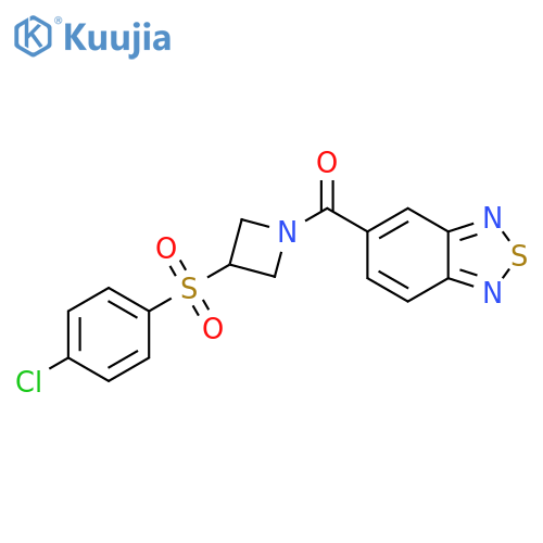 5-3-(4-chlorobenzenesulfonyl)azetidine-1-carbonyl-2,1,3-benzothiadiazole structure