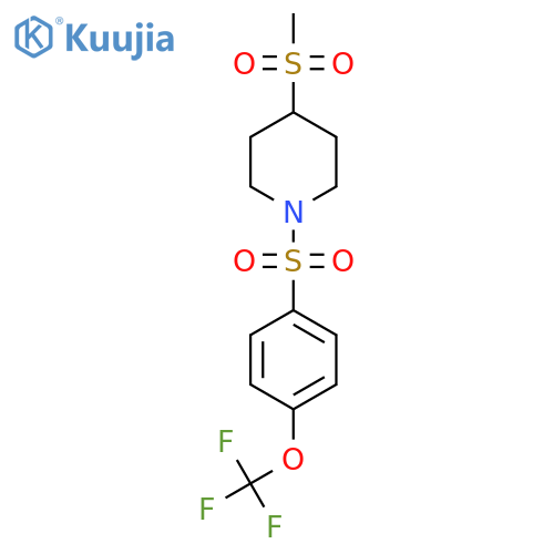 4-methanesulfonyl-1-[4-(trifluoromethoxy)benzenesulfonyl]piperidine structure
