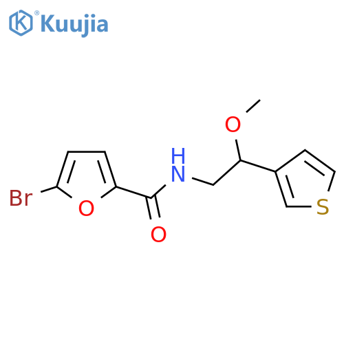 5-bromo-N-2-methoxy-2-(thiophen-3-yl)ethylfuran-2-carboxamide structure