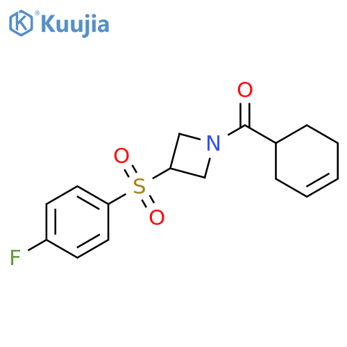 1-(cyclohex-3-ene-1-carbonyl)-3-(4-fluorobenzenesulfonyl)azetidine structure