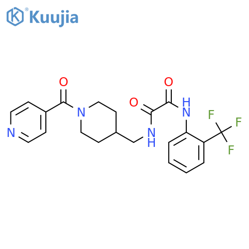 N'-{1-(pyridine-4-carbonyl)piperidin-4-ylmethyl}-N-2-(trifluoromethyl)phenylethanediamide structure