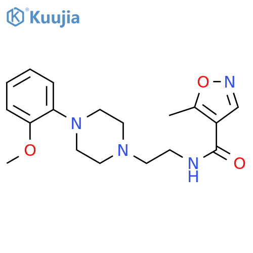 N-{2-4-(2-methoxyphenyl)piperazin-1-ylethyl}-5-methyl-1,2-oxazole-4-carboxamide structure