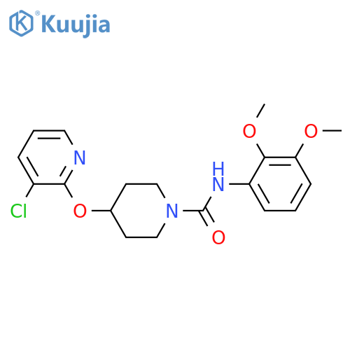 4-[(3-chloropyridin-2-yl)oxy]-N-(2,3-dimethoxyphenyl)piperidine-1-carboxamide structure