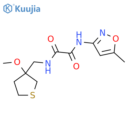 N'-(3-methoxythiolan-3-yl)methyl-N-(5-methyl-1,2-oxazol-3-yl)ethanediamide structure