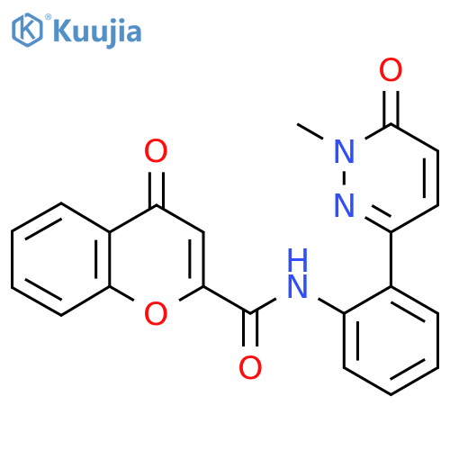 N-2-(1-methyl-6-oxo-1,6-dihydropyridazin-3-yl)phenyl-4-oxo-4H-chromene-2-carboxamide structure