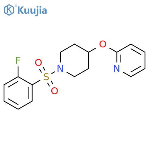 2-{[1-(2-fluorobenzenesulfonyl)piperidin-4-yl]oxy}pyridine structure
