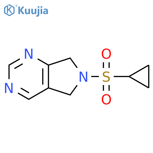 6-(cyclopropanesulfonyl)-5H,6H,7H-pyrrolo3,4-dpyrimidine structure