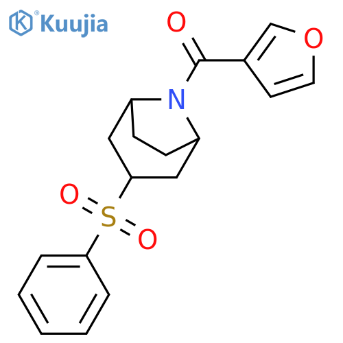 3-(benzenesulfonyl)-8-(furan-3-carbonyl)-8-azabicyclo3.2.1octane structure