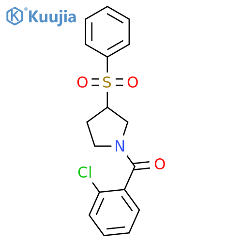 3-(benzenesulfonyl)-1-(2-chlorobenzoyl)pyrrolidine structure