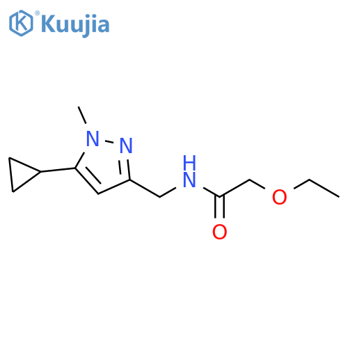 N-(5-cyclopropyl-1-methyl-1H-pyrazol-3-yl)methyl-2-ethoxyacetamide structure