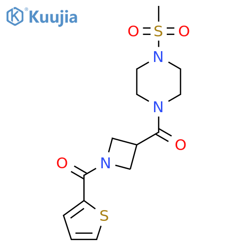 1-methanesulfonyl-4-1-(thiophene-2-carbonyl)azetidine-3-carbonylpiperazine structure