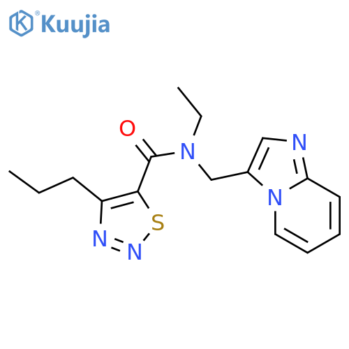 N-ethyl-N-({imidazo[1,2-a]pyridin-3-yl}methyl)-4-propyl-1,2,3-thiadiazole-5-carboxamide structure