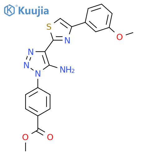 methyl 4-{5-amino-4-4-(3-methoxyphenyl)-1,3-thiazol-2-yl-1H-1,2,3-triazol-1-yl}benzoate structure