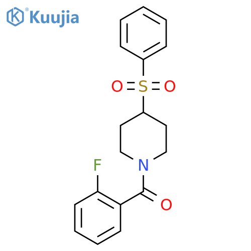 4-(benzenesulfonyl)-1-(2-fluorobenzoyl)piperidine structure