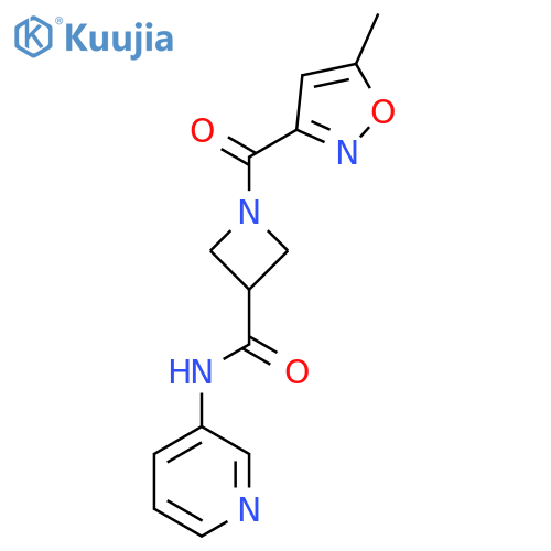 1-(5-methyl-1,2-oxazole-3-carbonyl)-N-(pyridin-3-yl)azetidine-3-carboxamide structure
