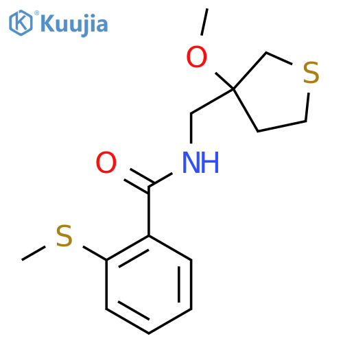 N-(3-methoxythiolan-3-yl)methyl-2-(methylsulfanyl)benzamide structure