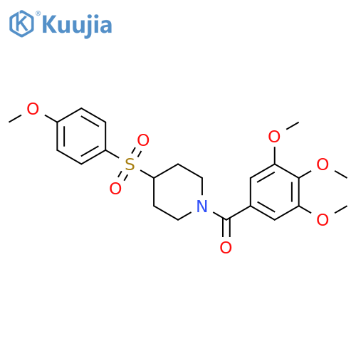 4-(4-methoxybenzenesulfonyl)-1-(3,4,5-trimethoxybenzoyl)piperidine structure