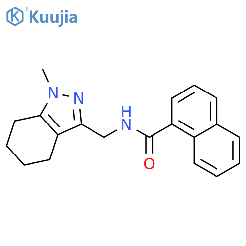 N-(1-methyl-4,5,6,7-tetrahydro-1H-indazol-3-yl)methylnaphthalene-1-carboxamide structure
