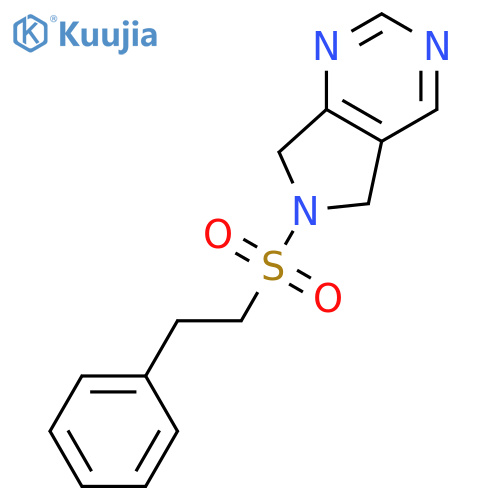 6-(2-phenylethanesulfonyl)-5H,6H,7H-pyrrolo3,4-dpyrimidine structure