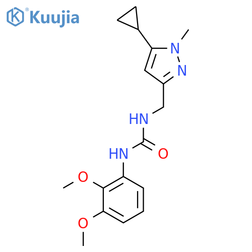 3-(5-cyclopropyl-1-methyl-1H-pyrazol-3-yl)methyl-1-(2,3-dimethoxyphenyl)urea structure