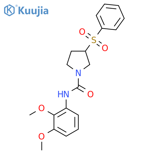 3-(benzenesulfonyl)-N-(2,3-dimethoxyphenyl)pyrrolidine-1-carboxamide structure