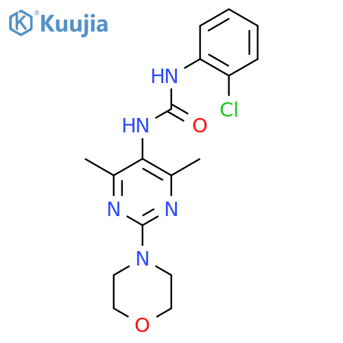 1-(2-chlorophenyl)-3-4,6-dimethyl-2-(morpholin-4-yl)pyrimidin-5-ylurea structure