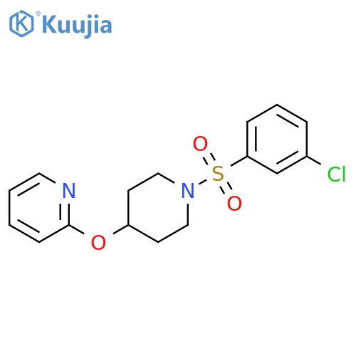2-{[1-(3-chlorobenzenesulfonyl)piperidin-4-yl]oxy}pyridine structure