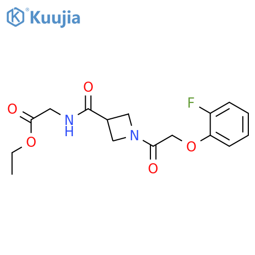 ethyl 2-({1-2-(2-fluorophenoxy)acetylazetidin-3-yl}formamido)acetate structure