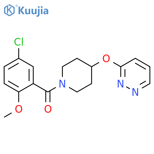 3-{[1-(5-chloro-2-methoxybenzoyl)piperidin-4-yl]oxy}pyridazine structure