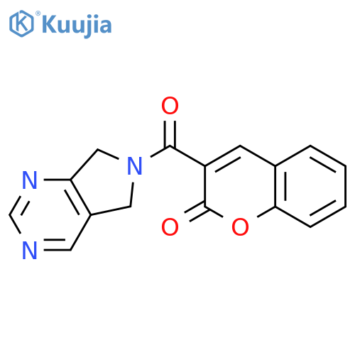 3-{5H,6H,7H-pyrrolo3,4-dpyrimidine-6-carbonyl}-2H-chromen-2-one structure