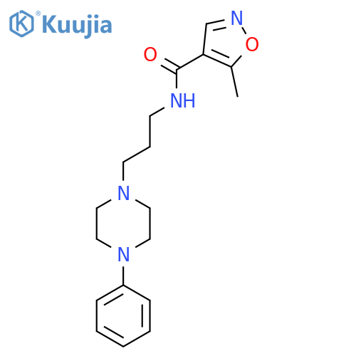 5-methyl-N-3-(4-phenylpiperazin-1-yl)propyl-1,2-oxazole-4-carboxamide structure