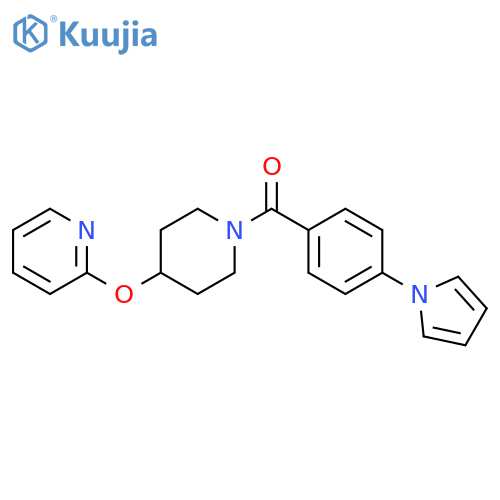 2-({1-[4-(1H-pyrrol-1-yl)benzoyl]piperidin-4-yl}oxy)pyridine structure