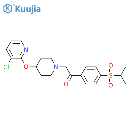 1-{4-[(3-chloropyridin-2-yl)oxy]piperidin-1-yl}-2-[4-(propane-2-sulfonyl)phenyl]ethan-1-one structure