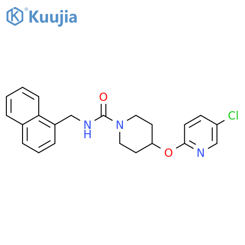 4-[(5-chloropyridin-2-yl)oxy]-N-[(naphthalen-1-yl)methyl]piperidine-1-carboxamide structure
