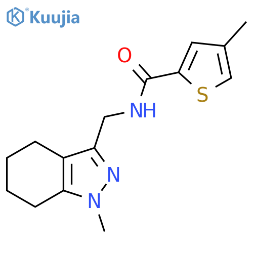 4-methyl-N-(1-methyl-4,5,6,7-tetrahydro-1H-indazol-3-yl)methylthiophene-2-carboxamide structure
