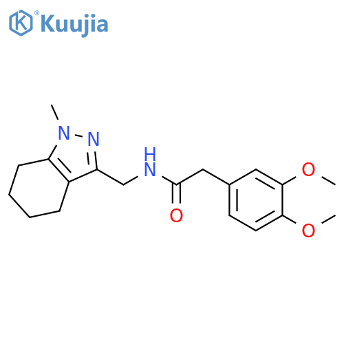 2-(3,4-dimethoxyphenyl)-N-[(1-methyl-4,5,6,7-tetrahydro-1H-indazol-3-yl)methyl]acetamide structure