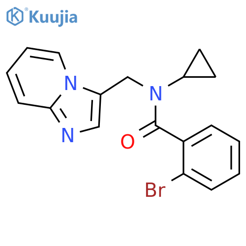 2-bromo-N-cyclopropyl-N-({imidazo[1,2-a]pyridin-3-yl}methyl)benzamide structure