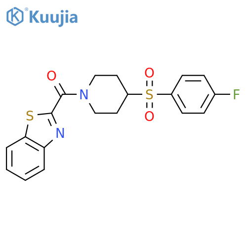 2-4-(4-fluorobenzenesulfonyl)piperidine-1-carbonyl-1,3-benzothiazole structure