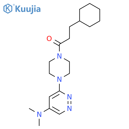 3-cyclohexyl-1-{4-5-(dimethylamino)pyridazin-3-ylpiperazin-1-yl}propan-1-one structure