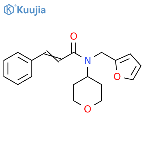 (2E)-N-[(furan-2-yl)methyl]-N-(oxan-4-yl)-3-phenylprop-2-enamide structure