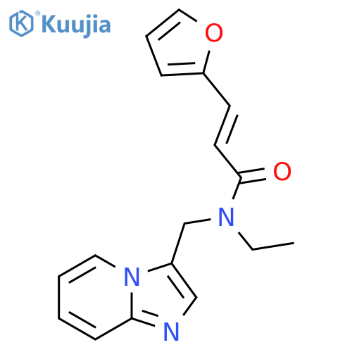 (2E)-N-ethyl-3-(furan-2-yl)-N-({imidazo[1,2-a]pyridin-3-yl}methyl)prop-2-enamide structure