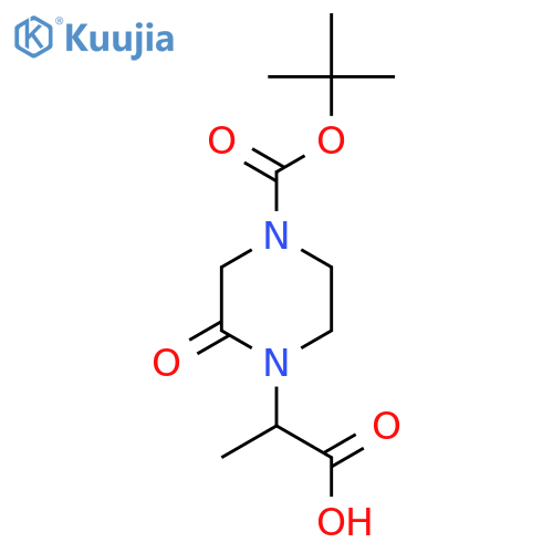 2-{4-(tert-butoxy)carbonyl-2-oxopiperazin-1-yl}propanoic acid structure