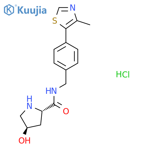 (2S,4R)-4-Hydroxy-N-(4-(4-methylthiazol-5-yl)benzyl)pyrrolidine-2-carboxamide hydrochloride structure