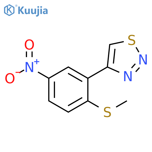 1,2,3-Thiadiazole, 4-[2-(methylthio)-5-nitrophenyl]- structure
