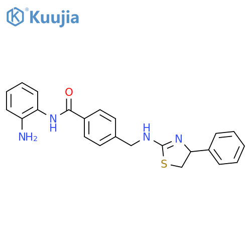 N-(2-Aminophenyl)-4-(4S)-4,5-dihydro-4-phenyl-2-thiazolylaminomethyl-benzamide structure