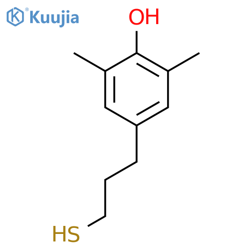 2,6-dimethyl-4-(3-sulfanylpropyl)phenol structure