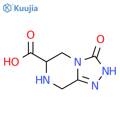 3-oxo-2H,3H,5H,6H,7H,8H-1,2,4triazolo4,3-apiperazine-6-carboxylic acid structure