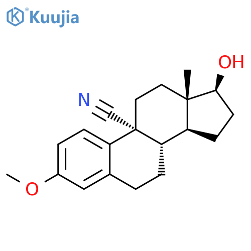Estra-1,3,5(10)-triene-9-carbonitrile, 17-hydroxy-3-methoxy-, (17b)- structure