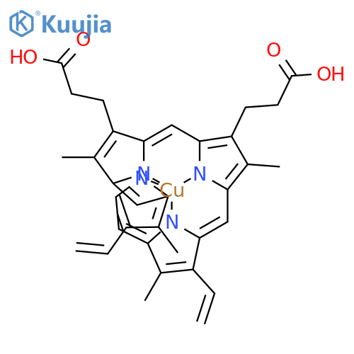 Copper(II)-protoporphyrin IX structure